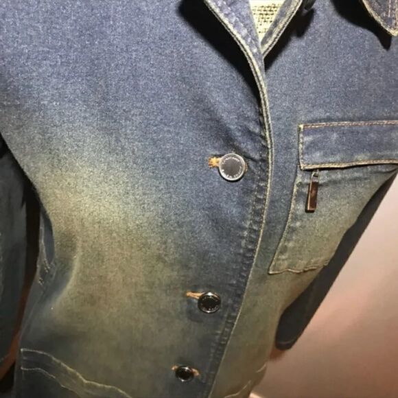 Ellen Tracy Blue Jean Jacket Size 4 - Picture 3 of 7